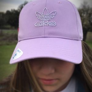 Rhinestone adidas hat